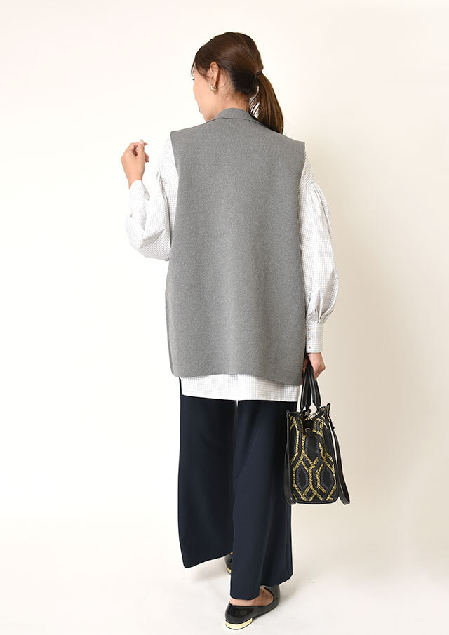 ミラノリブゴールドボタンダブルベスト