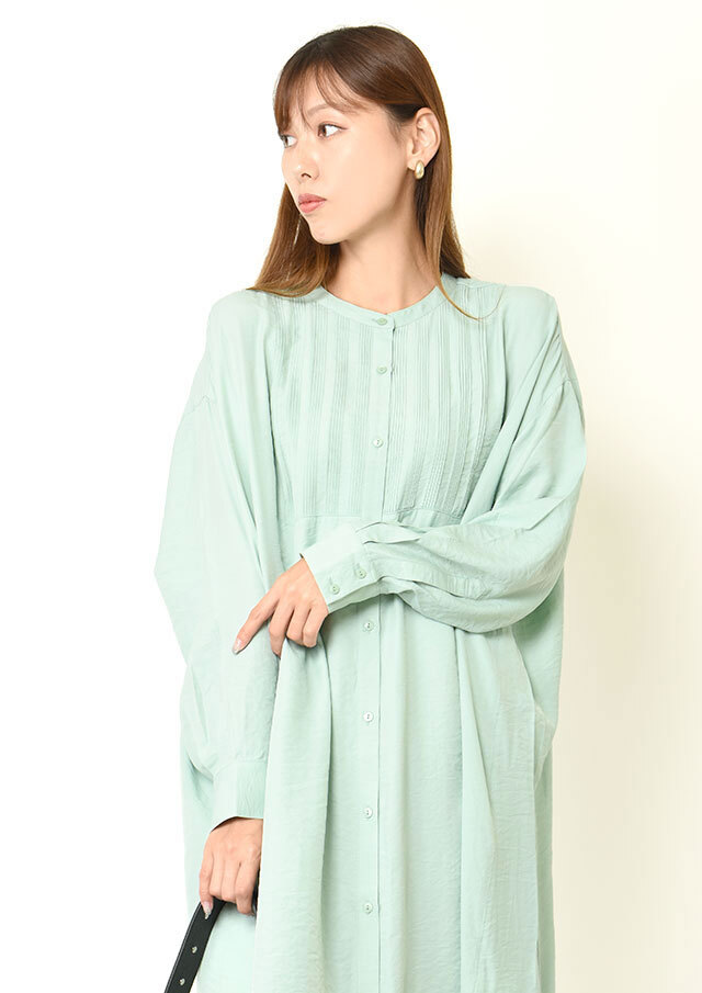 LIZLISA パフ袖ミントグリーンワンピース LIZLISA パフ袖ミントグリーンワンピース