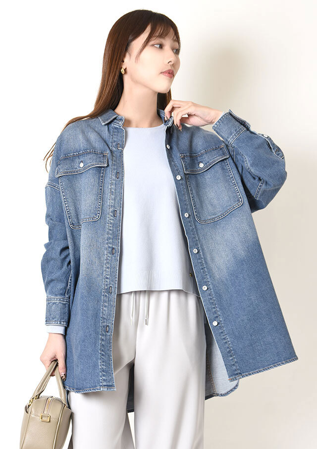◆HealthyDENIM|ヘルシーデニム|オーバーシャツ|Almond【68967803】【26】