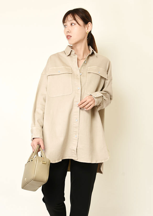 ◆HealthyDENIM|ヘルシーデニム|オーバーシャツ|Almond【68967803】【26】