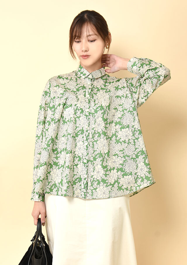 ◆リバティ胸切替シャツ【71016】【27】