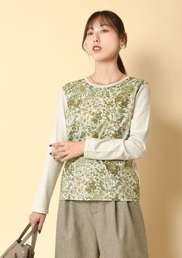 ◆フロントリバティクルーネックプルオーバーカットソー【71020】【27】