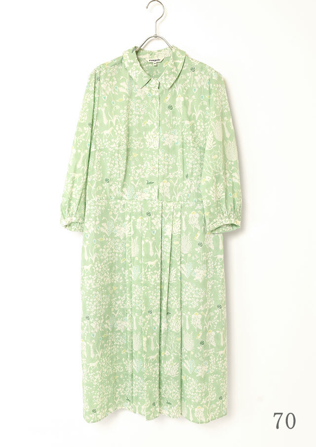 strum　LIBERTY リバティ 花柄ロングワンピース タック リバティタックワンピース