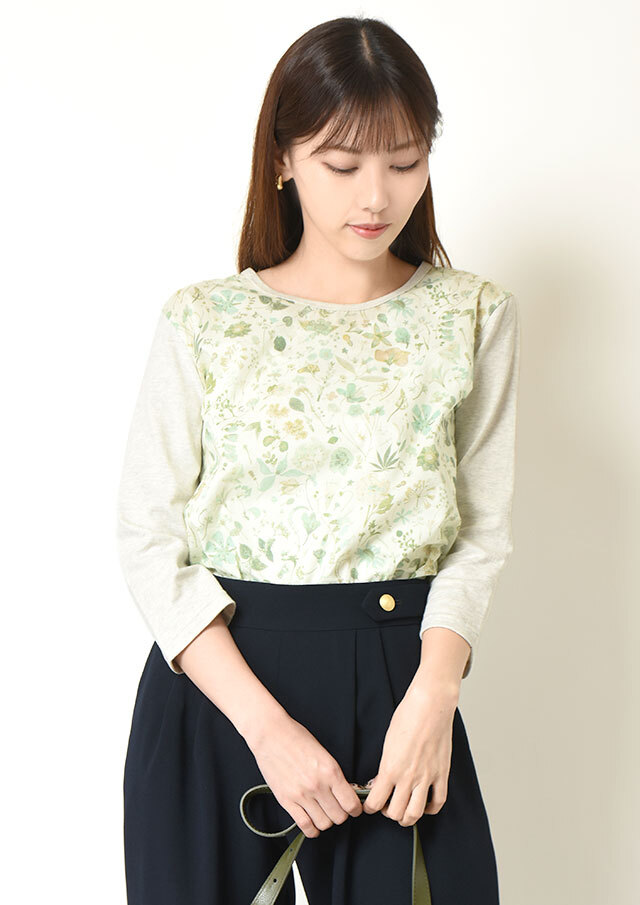 ◆フロントリバティ7分袖プルオーバーカットソー【72036】【27】