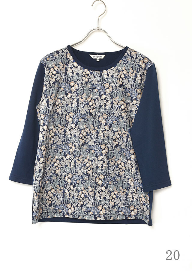 フロントリバティ7分袖プルオーバーカットソー