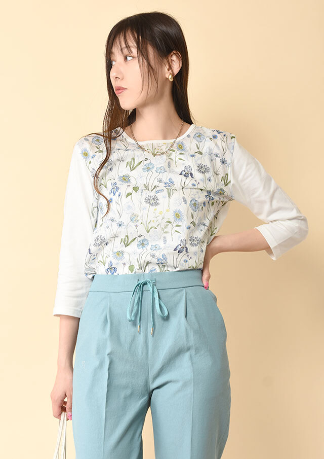 ◆フロントリバティ7分袖プルオーバーカットソー【73028】【27】