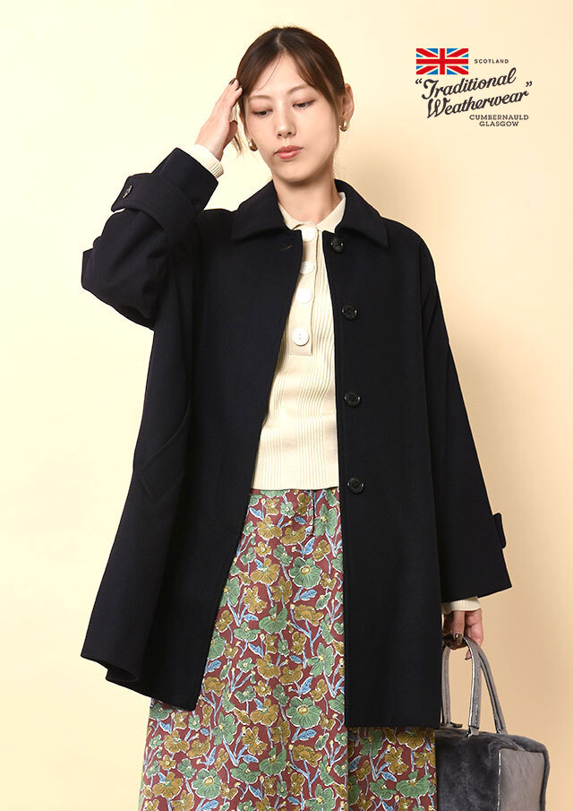 ◆TraditionalWeatherwear|トラディショナルウェザーウェア|Malton|メルトンステンカラーミドルコート【CO0367ML】【26】