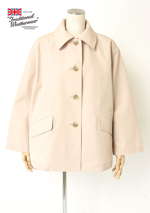 ◆TraditionalWeatherwear|トラディショナルウェザーウェア|LintonShort |撥水ステンカラーショートコート【CO0523RO】【26】