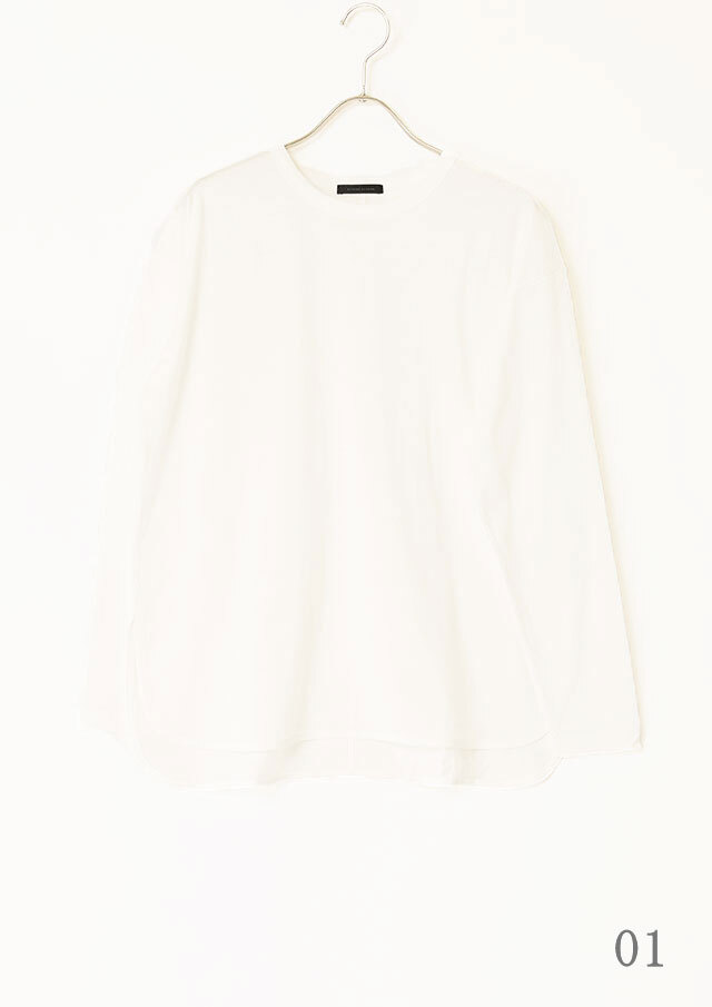 テンセルコットン天竺ロングtシャツ