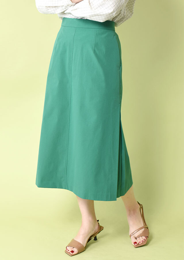 ◆コットンライクサイドタックフレアスカート【H20275】【26】