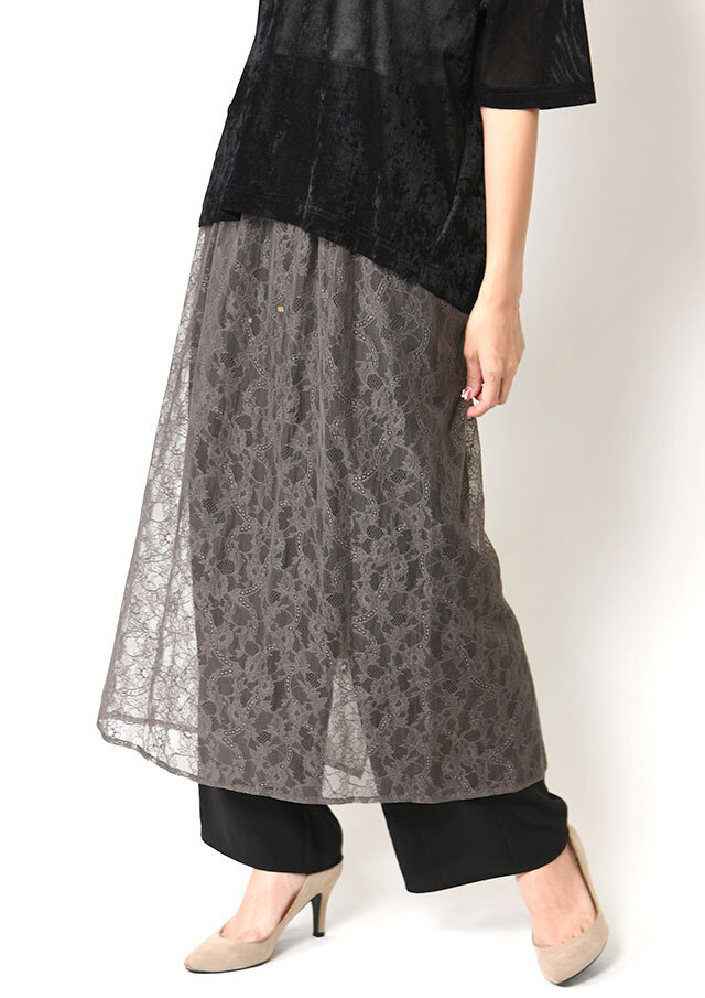 ◇◆コードレースタイトロングスカート【H20389】【26】