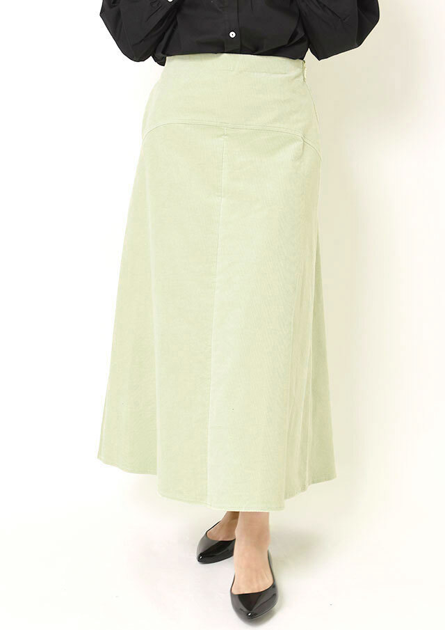 ◆ストレッチコーデュロイフレアロングスカート【H20593】【26】