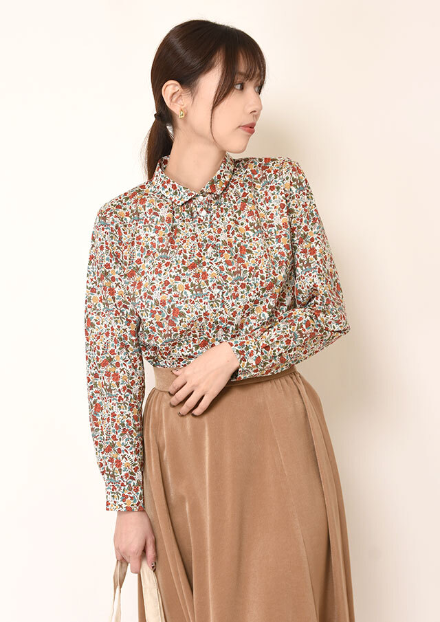 ◆リバティ角衿ベーシックシャツ【H2533506】【27】