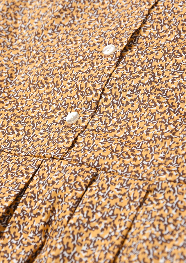 リバティバンドカラーウエスト切替ワンピース