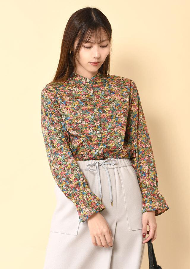 ◆リバティカフスギャザーミドルシャツ【H2533512HN】【27】