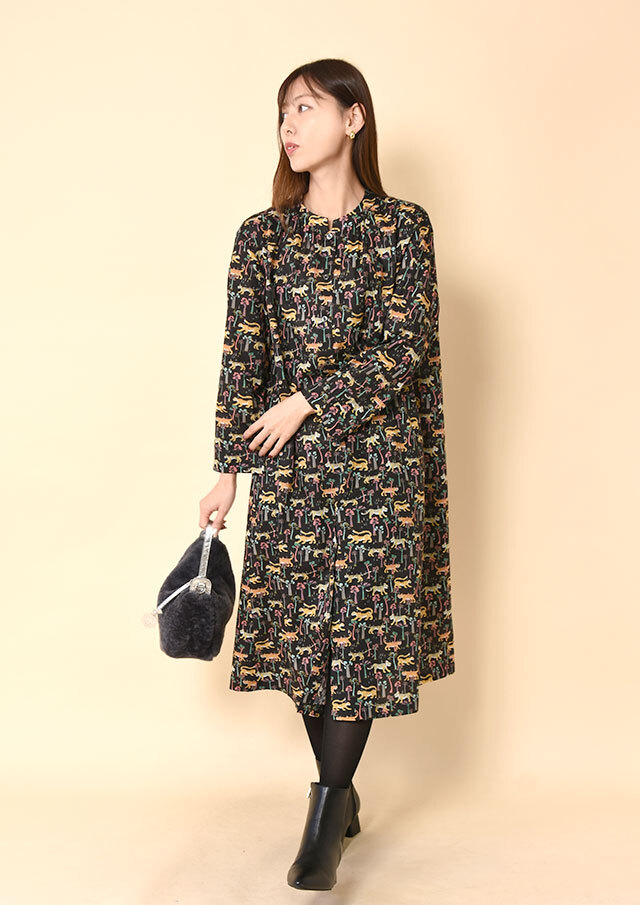 ◇◆リバティマオカラーギャザーワンピース【H2533525PY】【27】