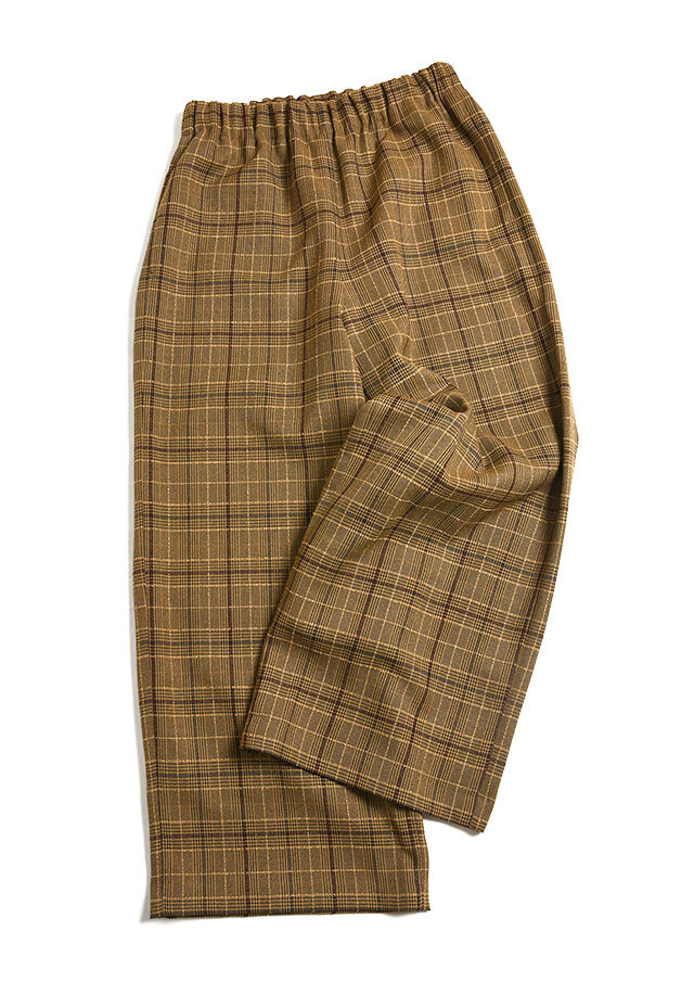 グレンチェックワイドパンツ