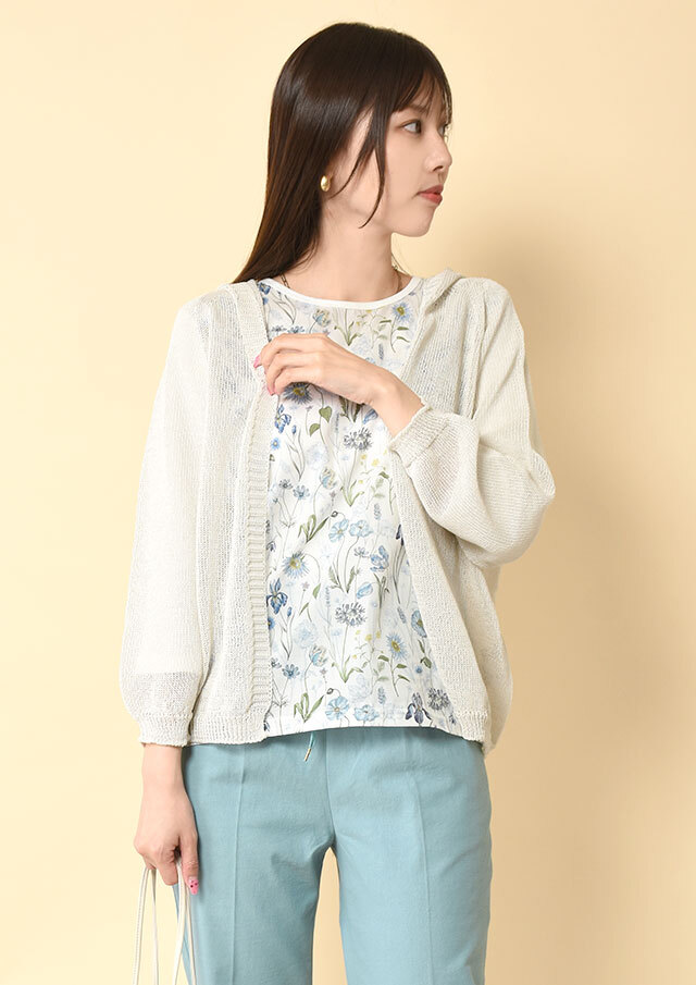 ◆和紙ブレンドホールガーメントフーディートッパー【H38413】【27】