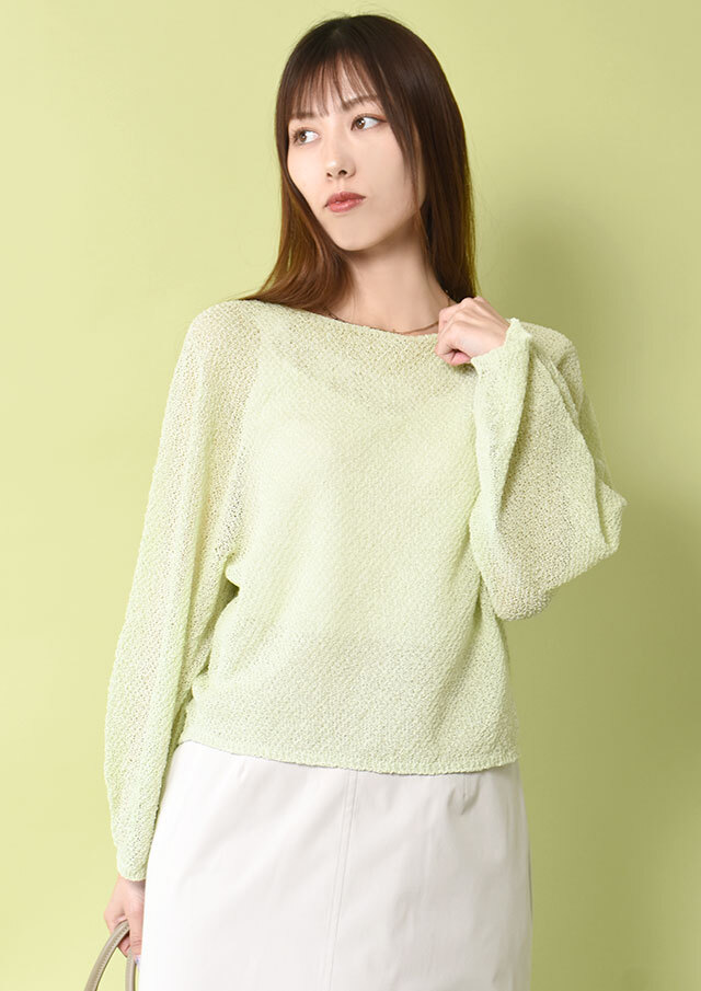 ◆ペーパーヤーンプルオーバーニット【H39458】【27】