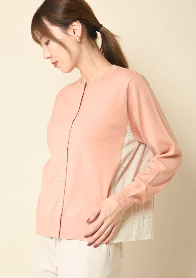 ◇◆ウールアクリルサイドリバティクルーネックカーディガン【H42473213】【26】