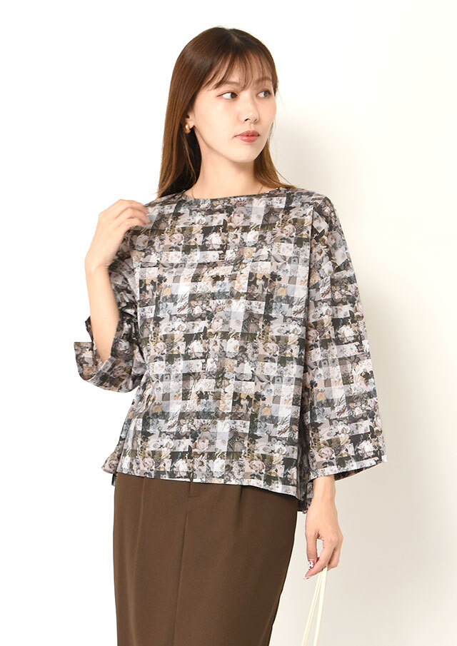 ◆リバティボートネックプルオーバーブラウス【H42552981】【26】