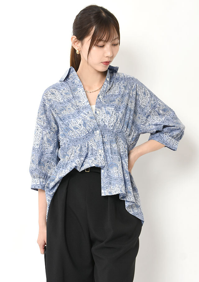 ◆リバティウエストシャーリングシャツ【H42636931】【26】