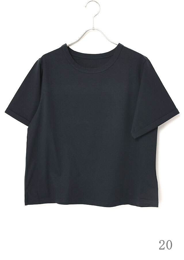 シルケットコットンクルーネックTシャツ