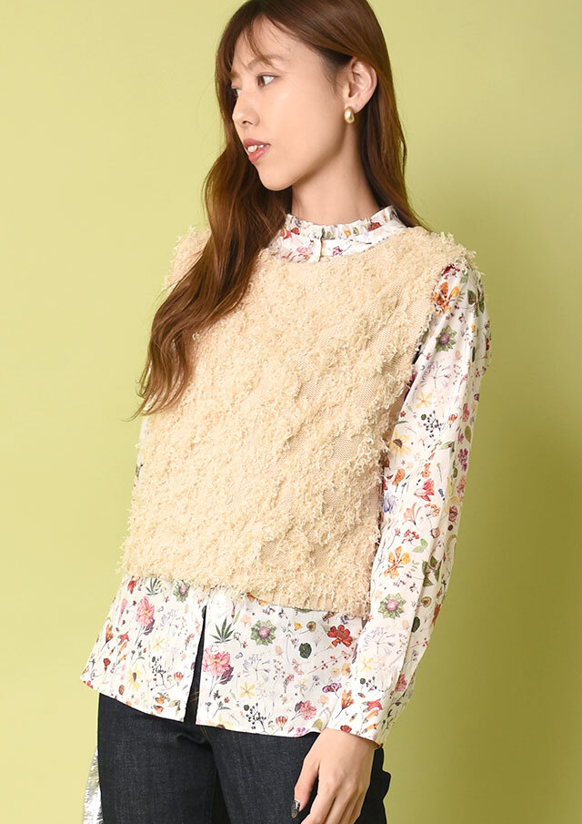 BLAMINK ブラミンク カシミヤ ニットベスト ジレ Vネック