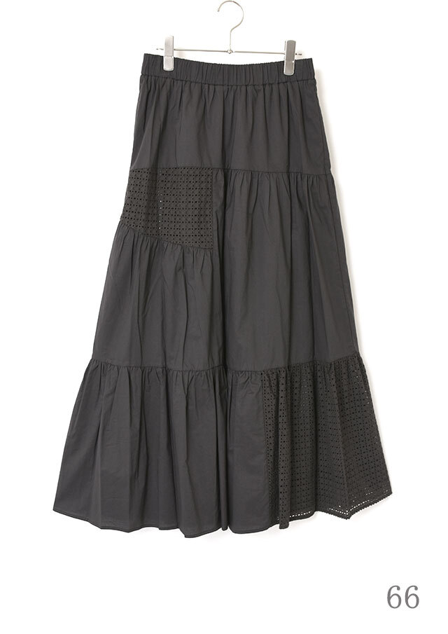 コットン変形ティアードスカート