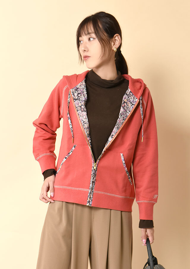 ◆リバティ裏毛パーカー【H5M015103】【80】