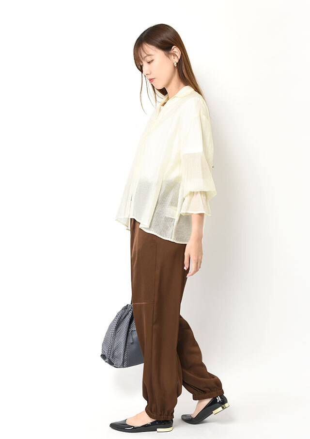 シアーストライプシャツ