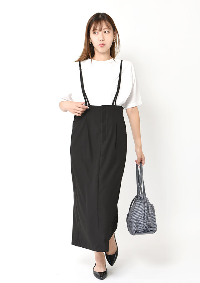 ◆ジョーゼットサロペットスカート【H603838】【26】