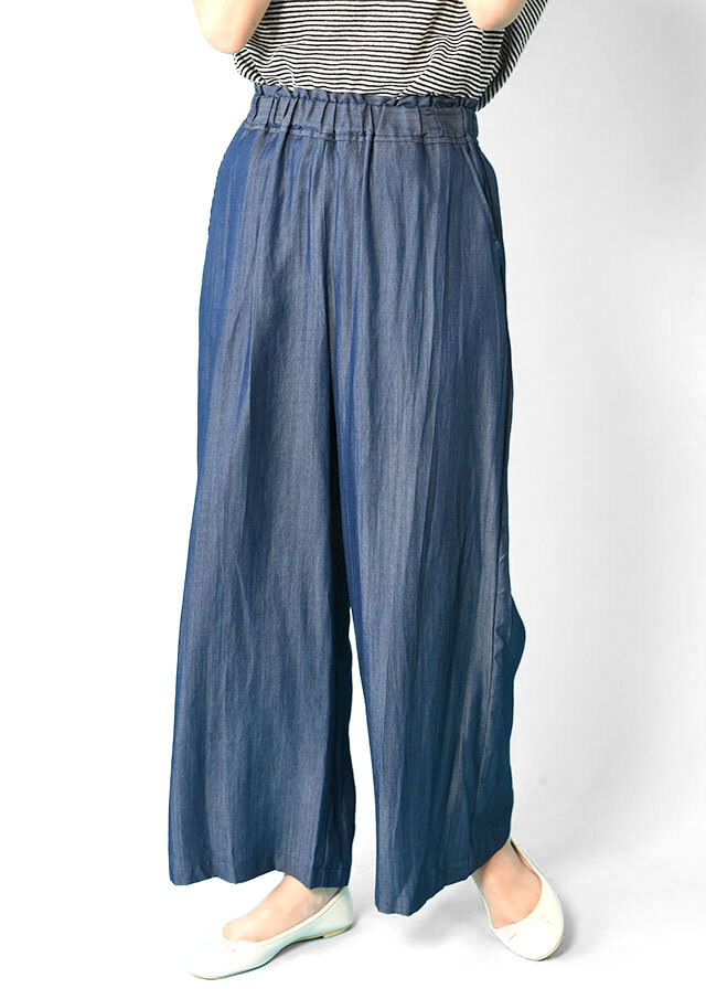 ◇◆テンセルデニムイージーワイドパンツ【H603841】【26】