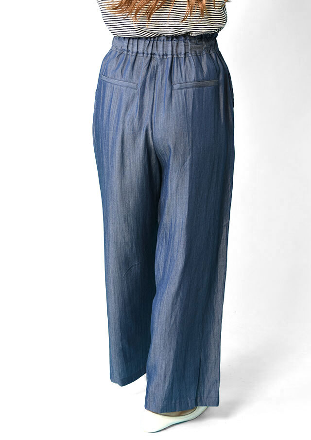 テンセルデニムイージーワイドパンツ