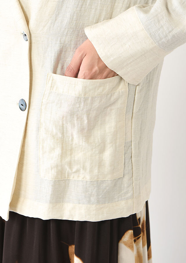 レーヨンナイロンツイルテーラーカラージャケット