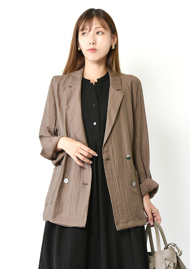 レーヨンナイロンツイルテーラーカラージャケット