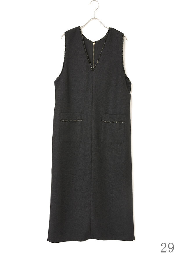 ツイードフリンジ2WAYジャンパースカート