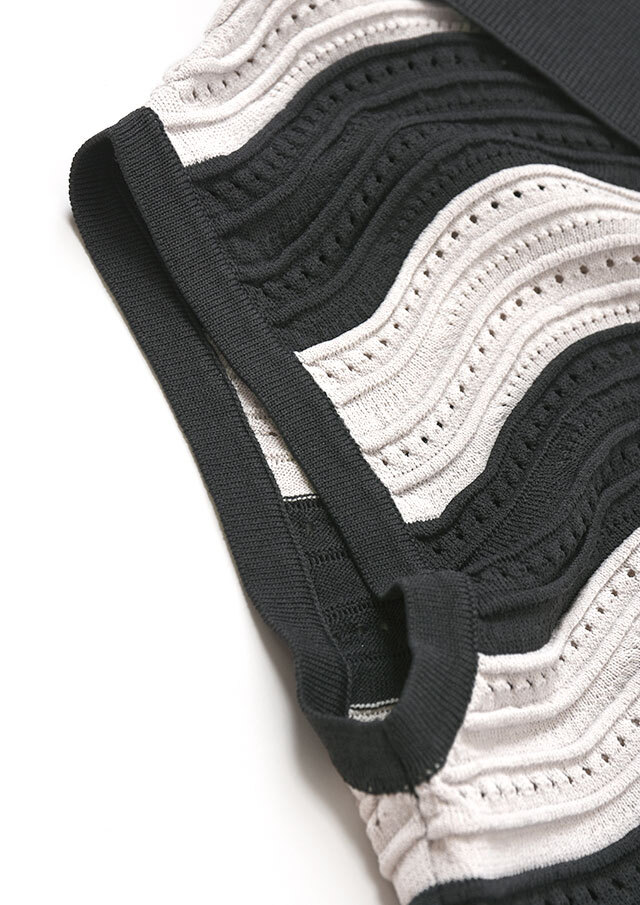 フ*ウ様 Prada スキッパーニットポロ 透かしスキッパーポロニット(M BLUE): トップス｜PMbox P&M