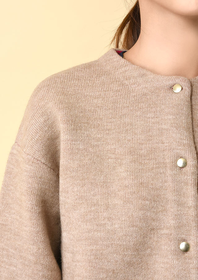 Cruciani ベージュ ダブルニットジャケット　38 美品 ダブルフェイスニットジャケット