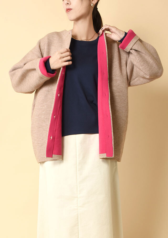 ダブルフェイスニットジャケット