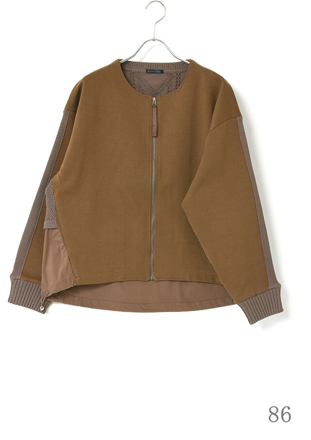 ダンボールニットドッキングジップブルゾン