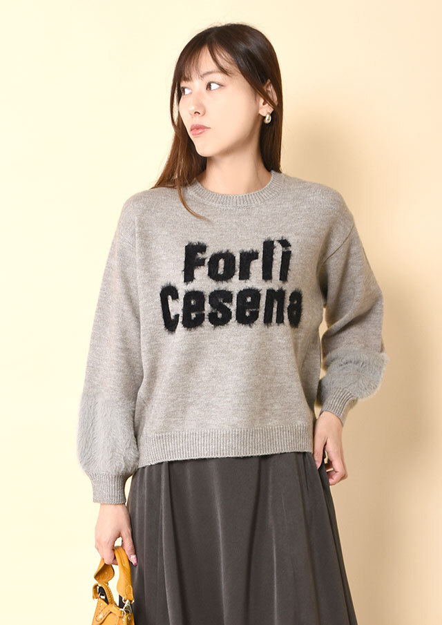 ◇◆フェザー使いプルオーバーロゴニット【H743816】【26】