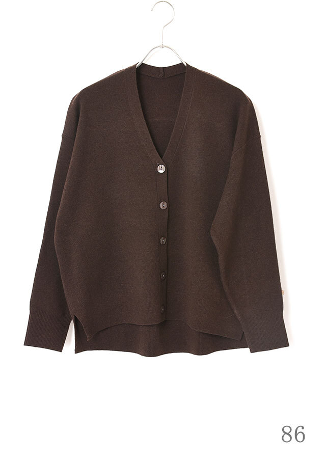 ウールブレンドVネックカーディガン