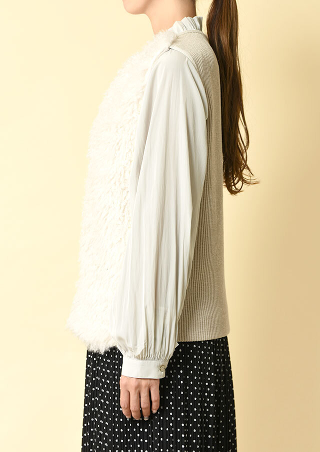 フロントボアニットベスト