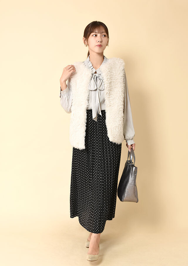 フロントボアニットベスト