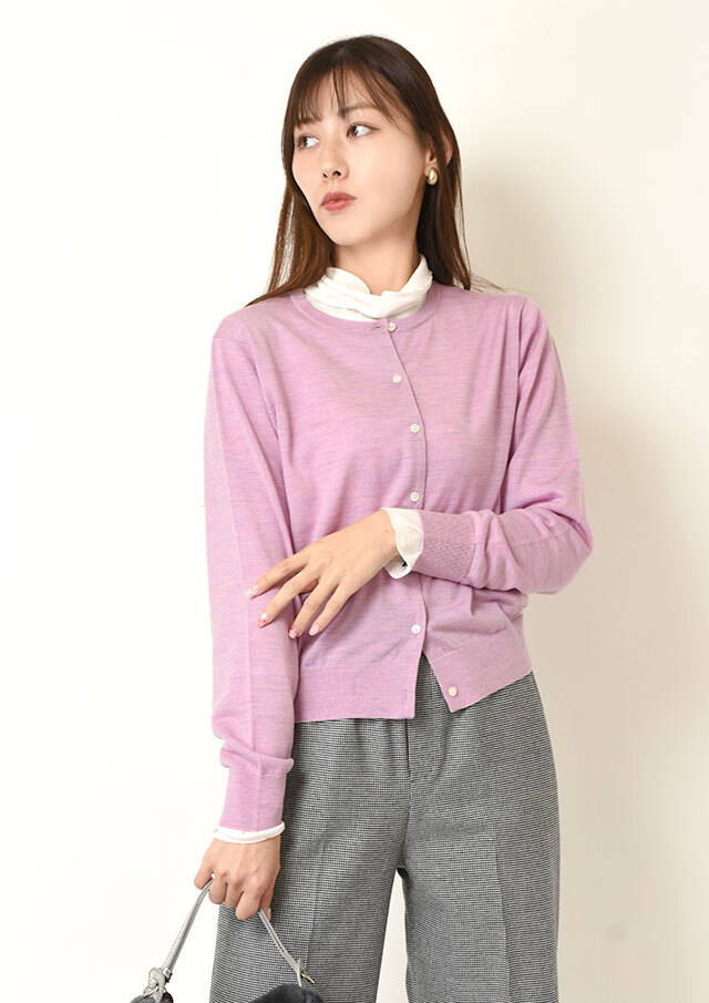 ◆16Gビエラウールクルーネックカーディガン【H81451】【26】