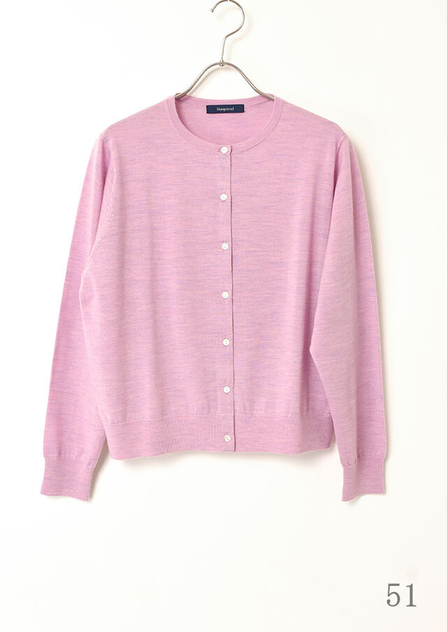 16Gビエラウールクルーネックカーディガン