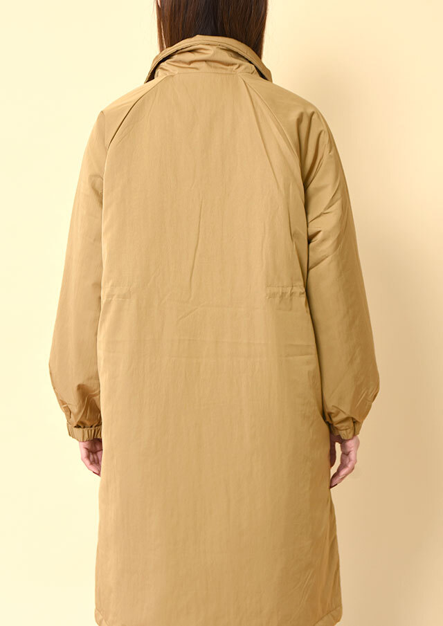 中綿スタンドネックロングコート