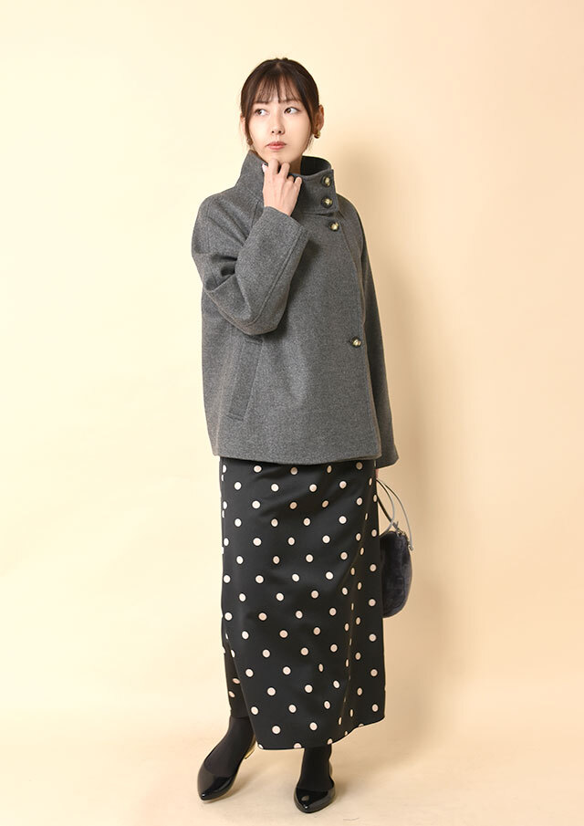 ジュンジュン　ふんわり軽くてあったかい」洗えるショート丈コート ふんわり軽くてあったかい」洗えるショート丈コート（中綿入り