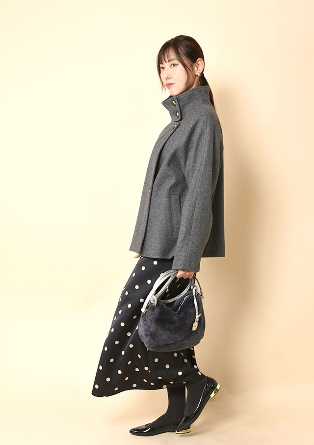 ジュンジュン　ふんわり軽くてあったかい」洗えるショート丈コート ふんわり軽くてあったかい」洗えるショート丈コート（中綿入り